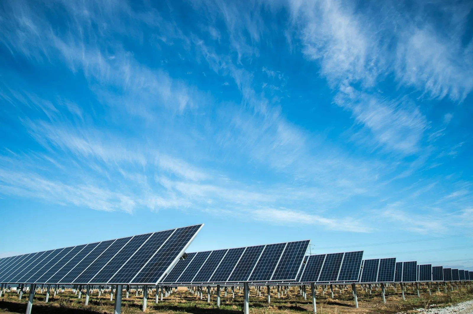Solar panels representing sustainable energy technology